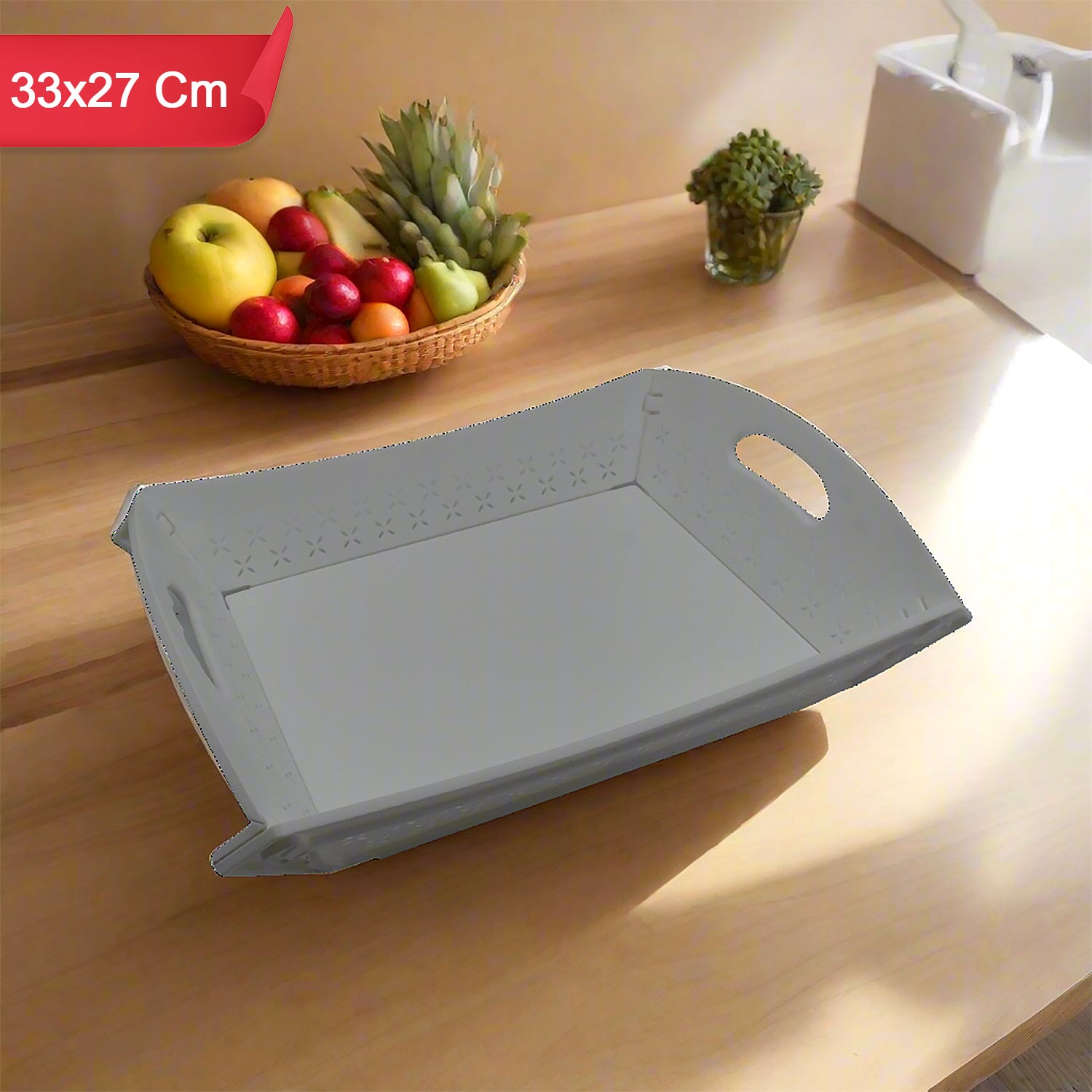 10018 Foldable Serving Tray Plastic Serving Traywith Handle Serving Tray For Food Kitchen Outdoors Restaurants (1 Pc) 10018 Foldable Serving Tray Plastic Serving Traywith Handle Serving Tray For Food Kitchen Outdoors Restaurants (1 Pc)